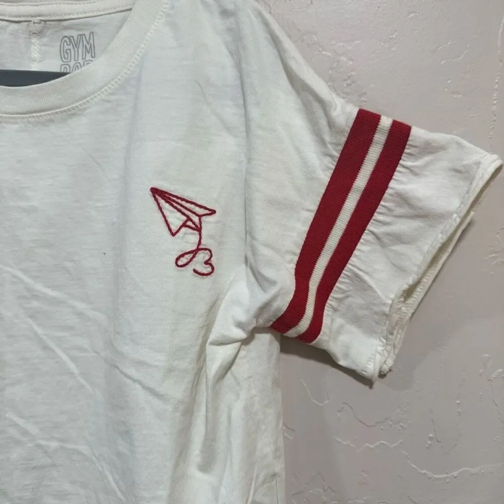 Gymboree Girls Size Medium (7/8) Paper Airplane Heart Shirt